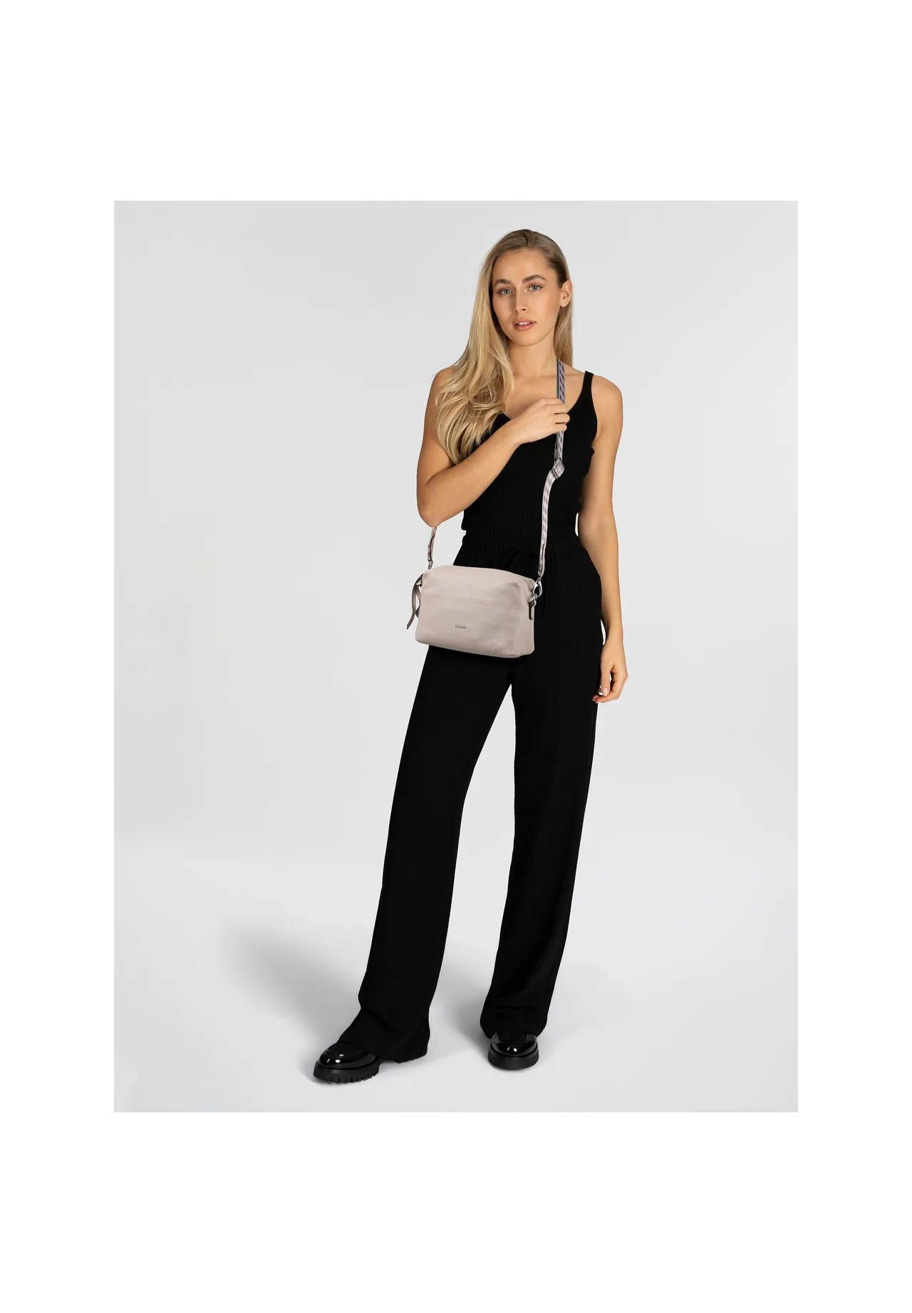 Elegante Umhängetasche aus Narbenleder