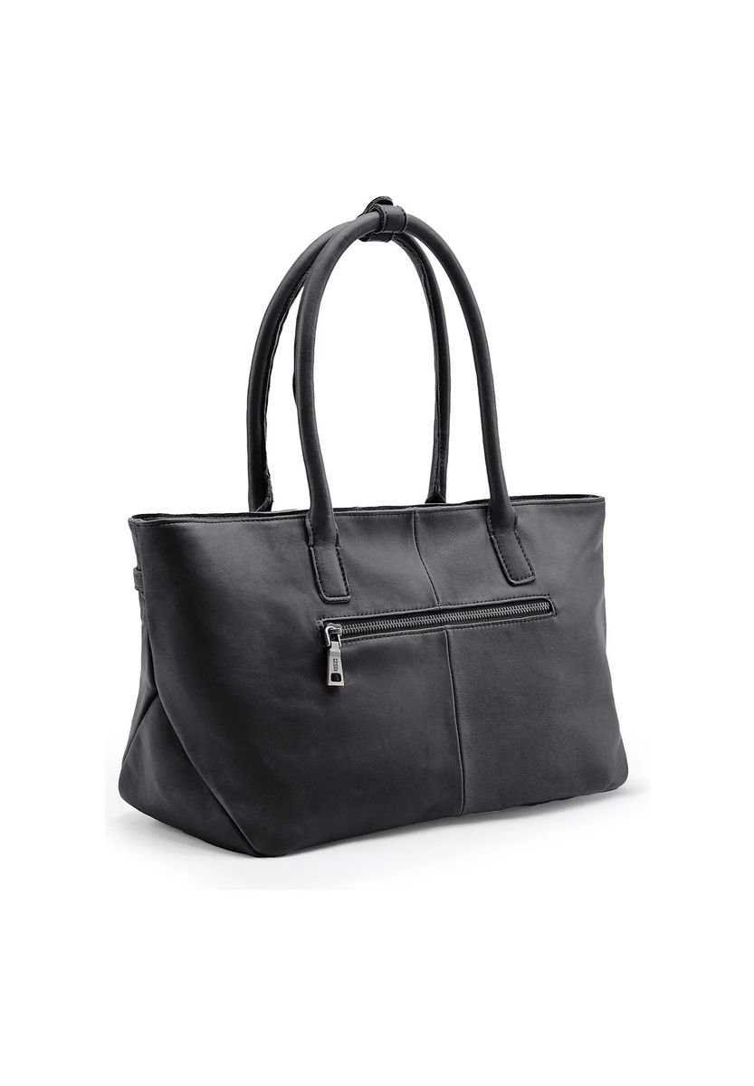 Leder-Shopper mit Knotendetail