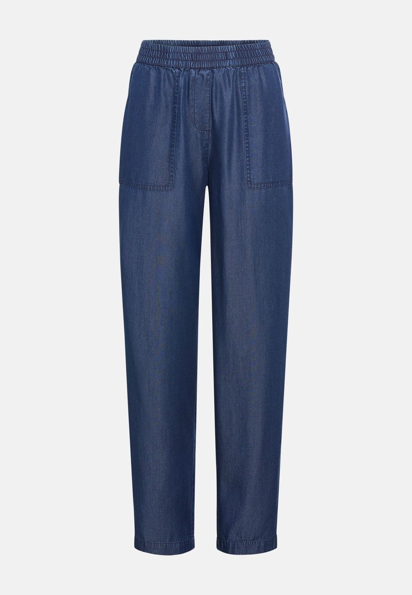 Knöchellange Hose mit elastischem Bund