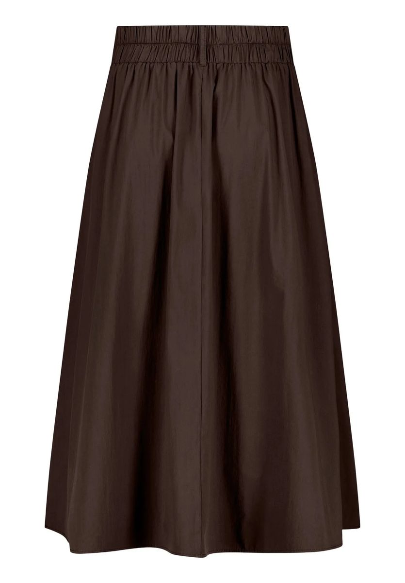 A-Linien-Midirock mit Falten
