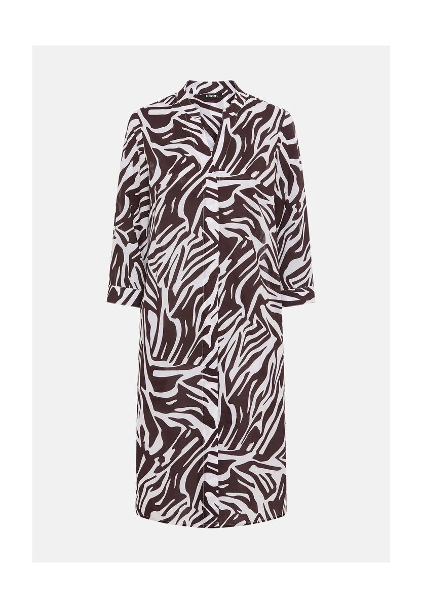 Hemdblusenkleid mit Zebra-Print