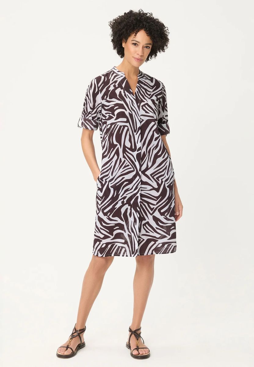 Hemdblusenkleid mit Zebra-Print