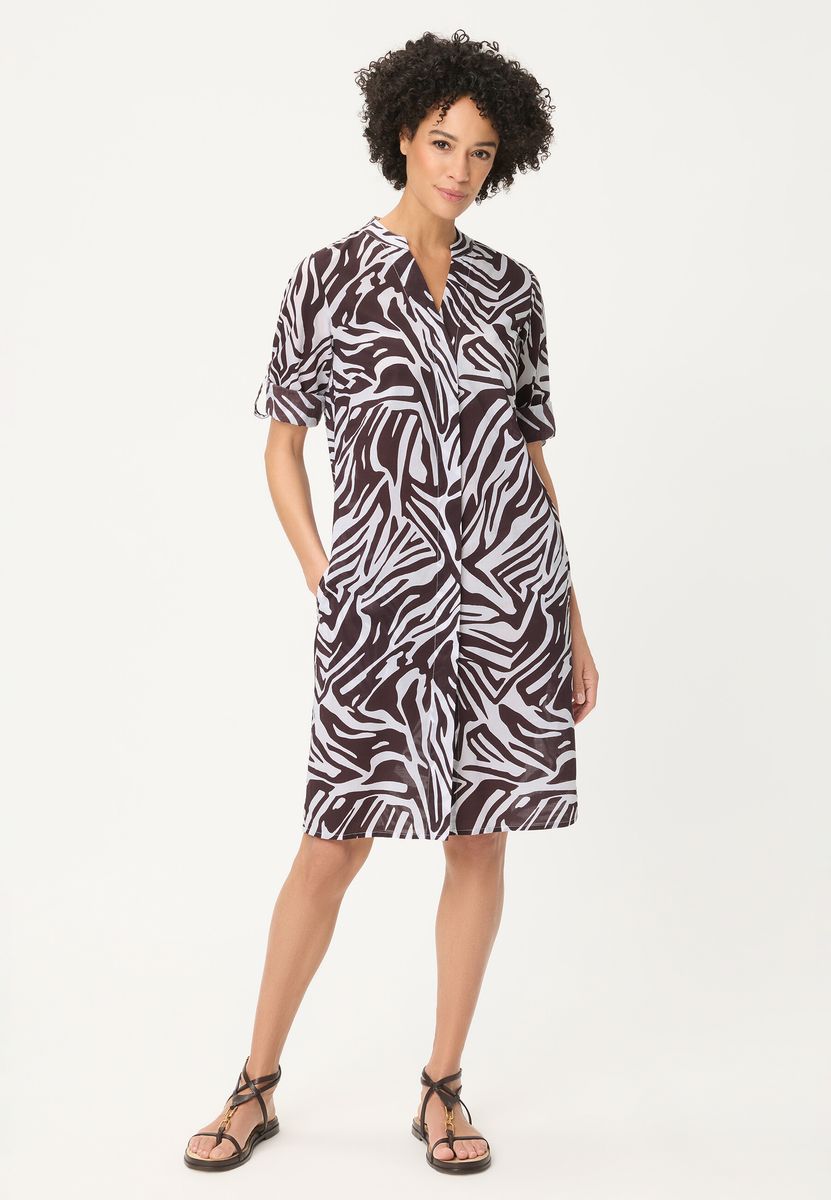 Hemdblusenkleid mit Zebra-Print
