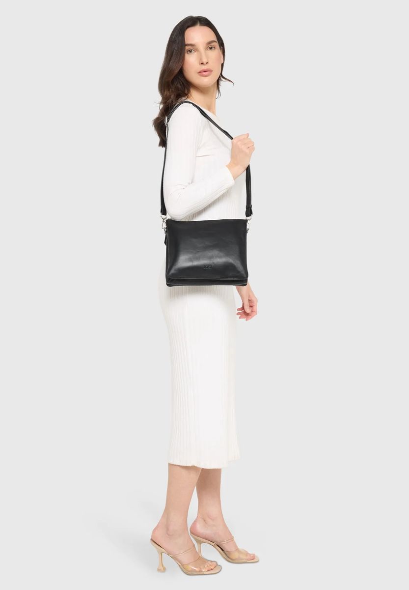 Minimalistische Umhängetasche aus Leder