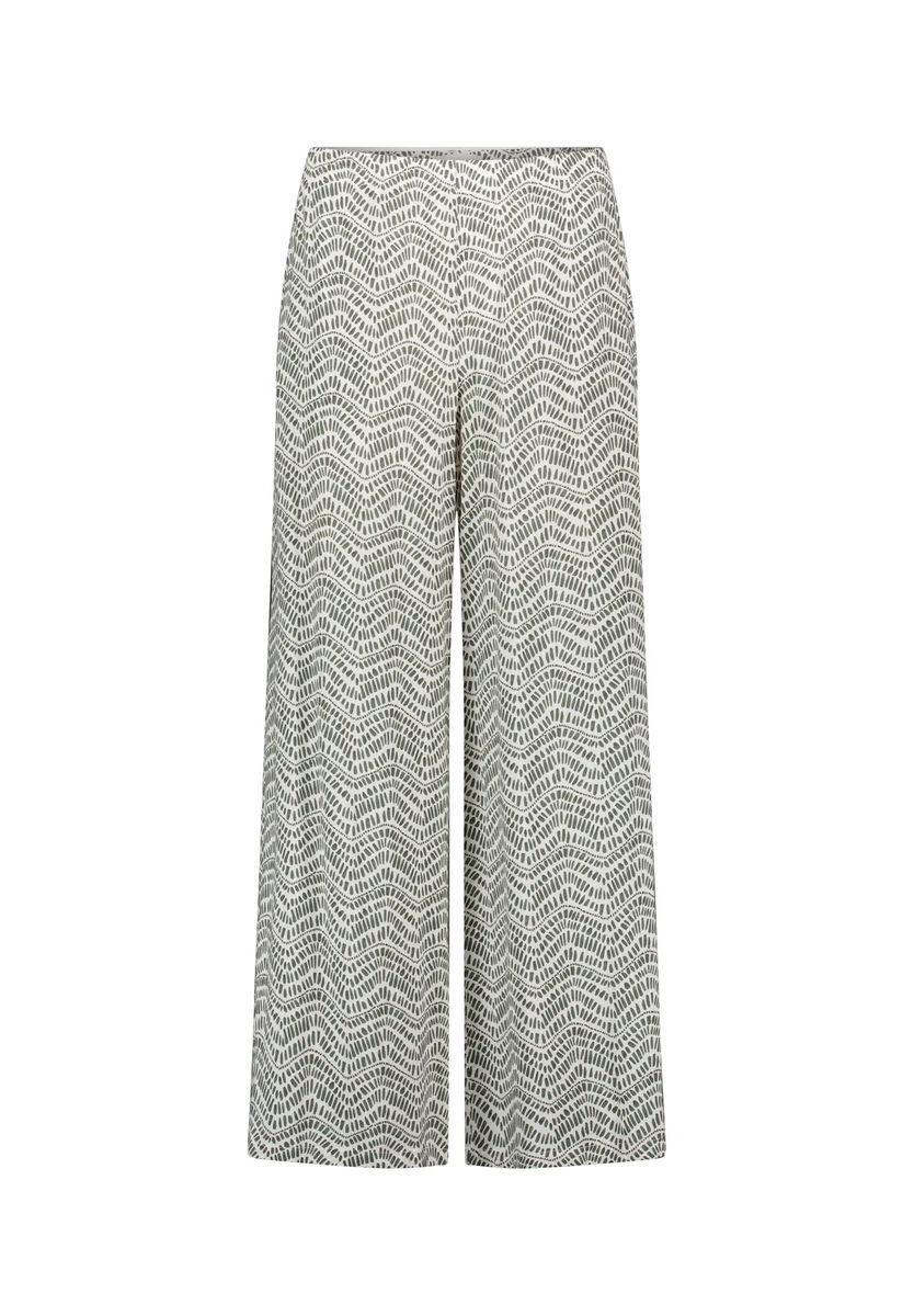 Weite Palazzo-Hose mit Grafik-Print