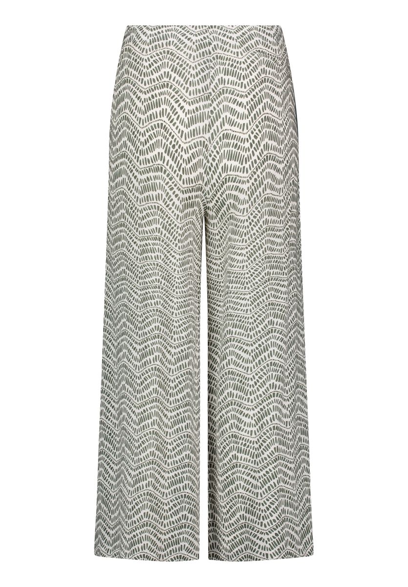 Weite Palazzo-Hose mit Grafik-Print