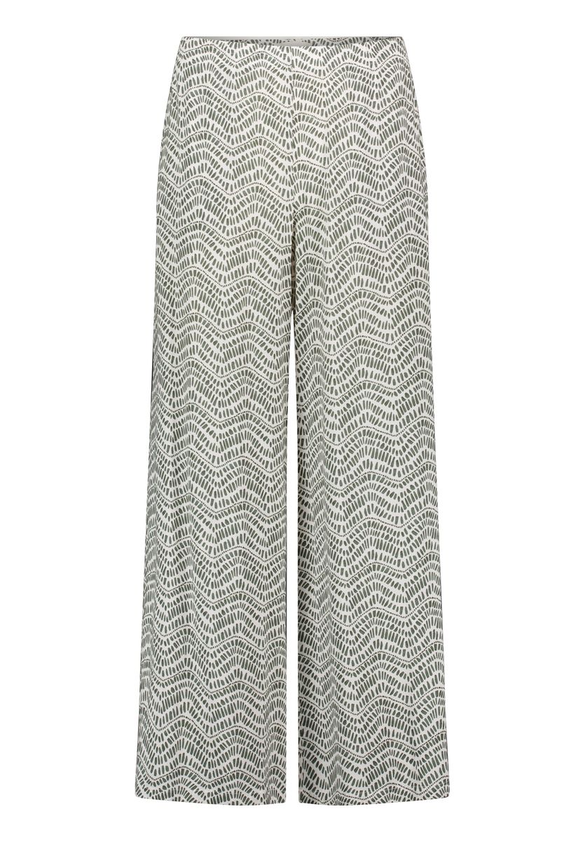 Weite Palazzo-Hose mit Grafik-Print