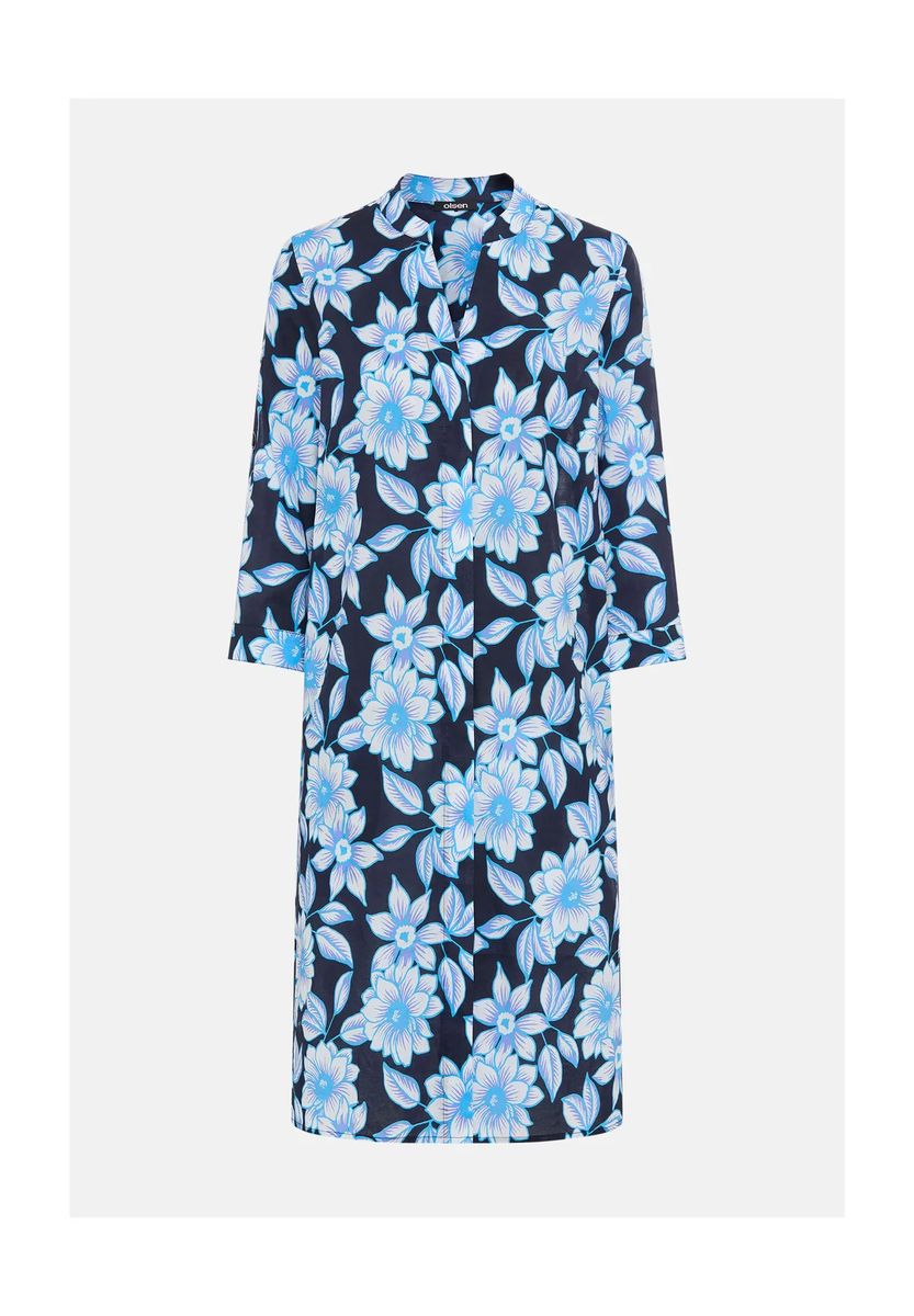 Baumwoll-Blusenkleid mit Blumenprint