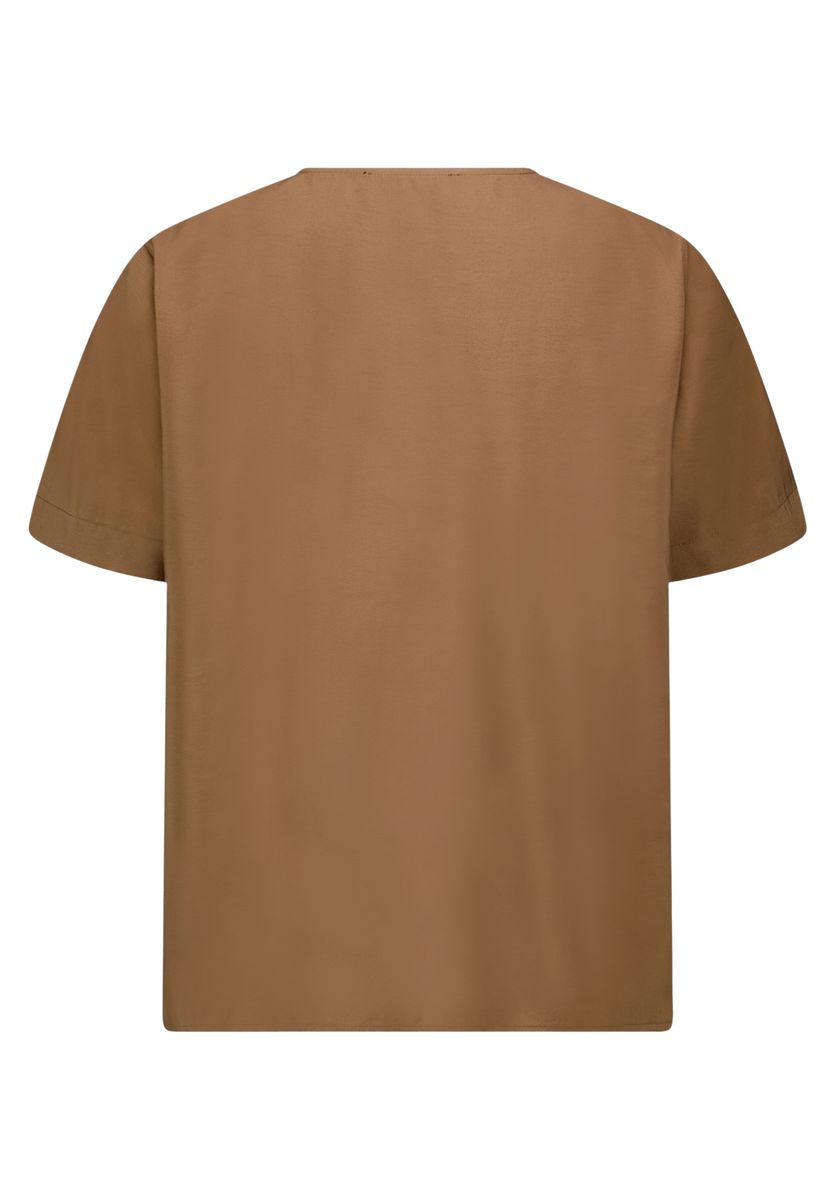 Kurzarm-Shirtbluse mit V-Ausschnitt