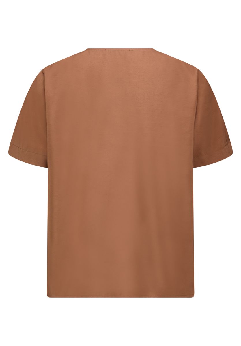 Kurzarm-Shirtbluse mit V-Ausschnitt