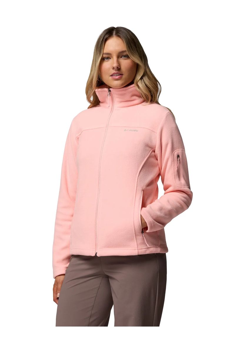 Klassische Fleecejacke mit Stehkragen