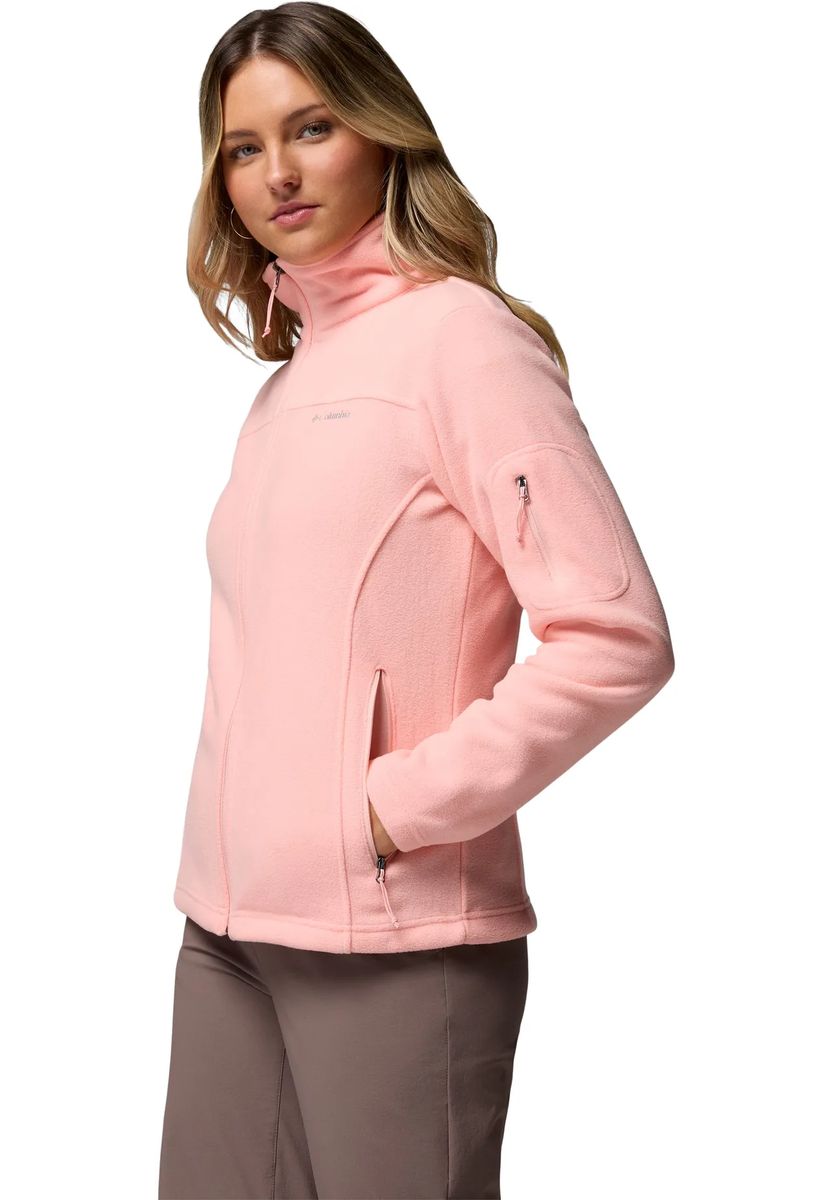 Klassische Fleecejacke mit Stehkragen