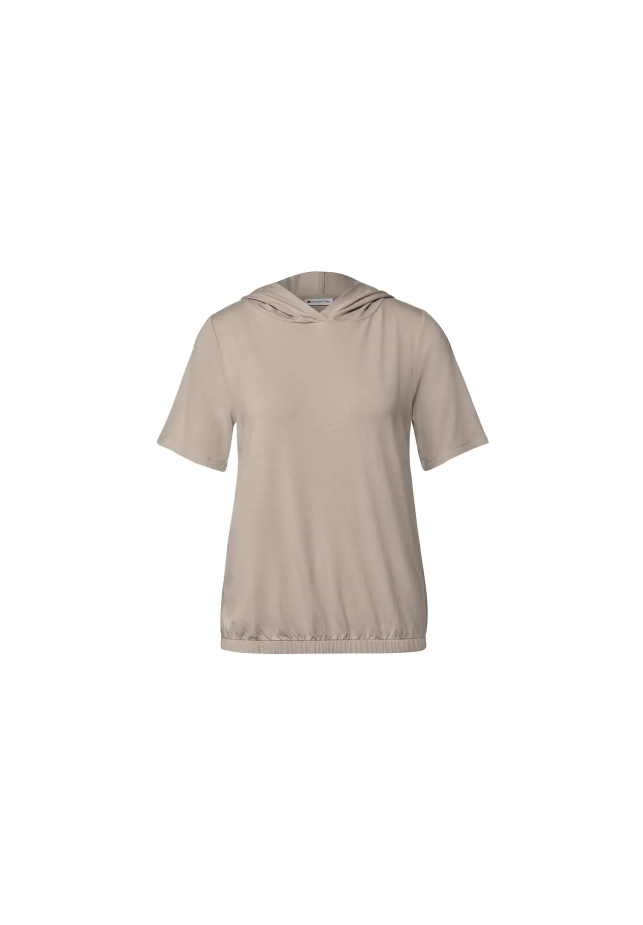 Kurzarm-Hoodie mit elastischem Saum