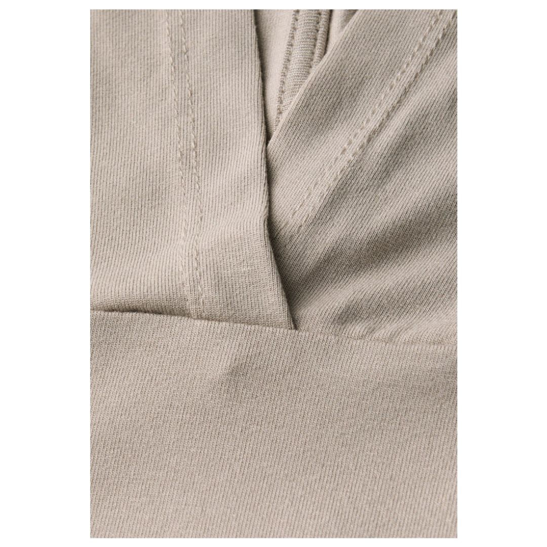 Kurzarm-Hoodie mit elastischem Saum