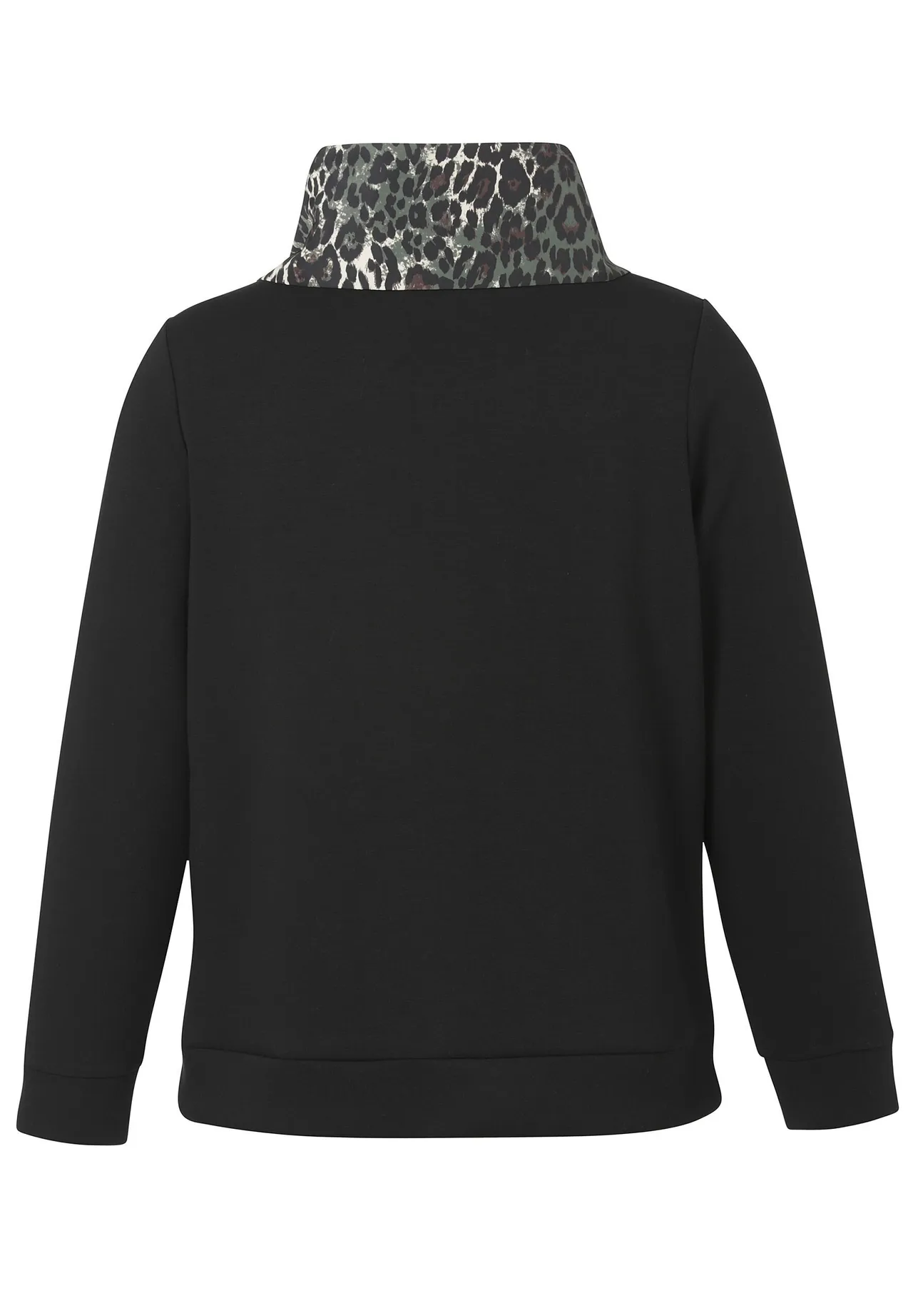 Bequemes Sweatshirt mit Leoparden-Stehkragen