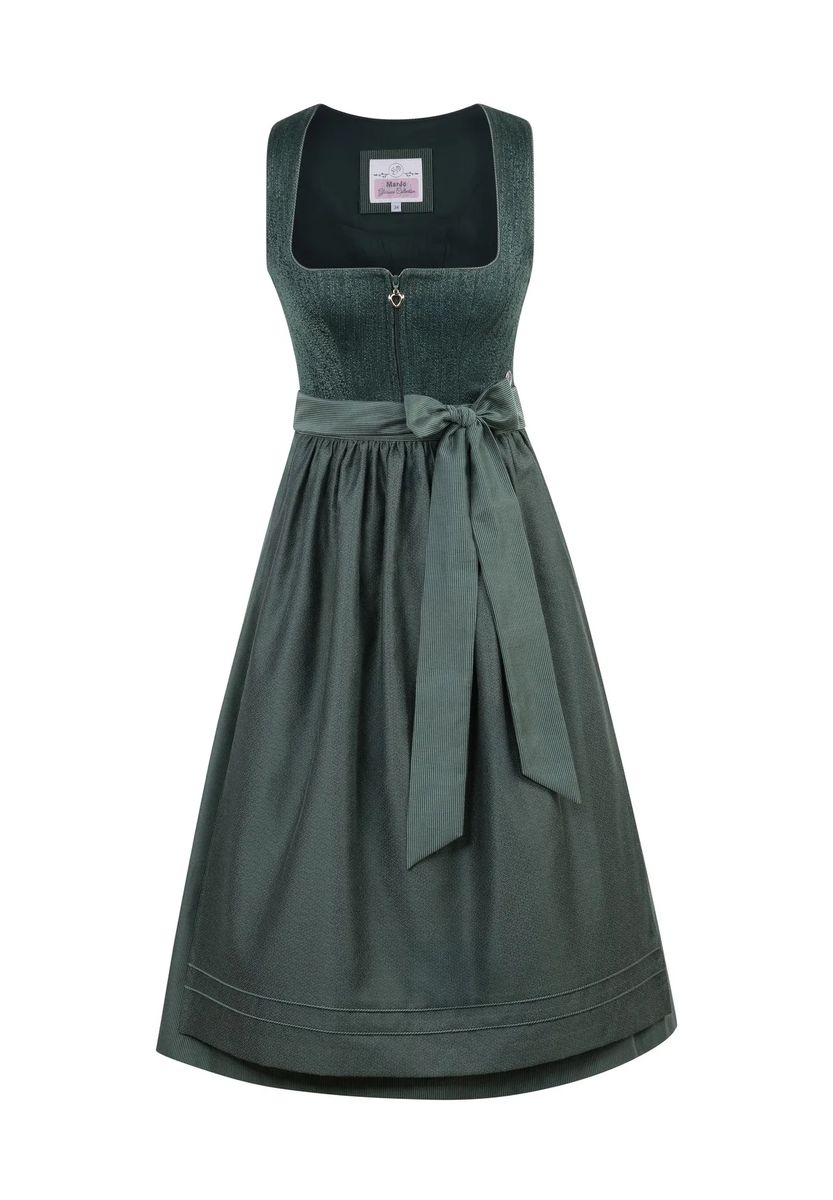 Elegantes Midi-Dirndl mit Tweed-Mieder