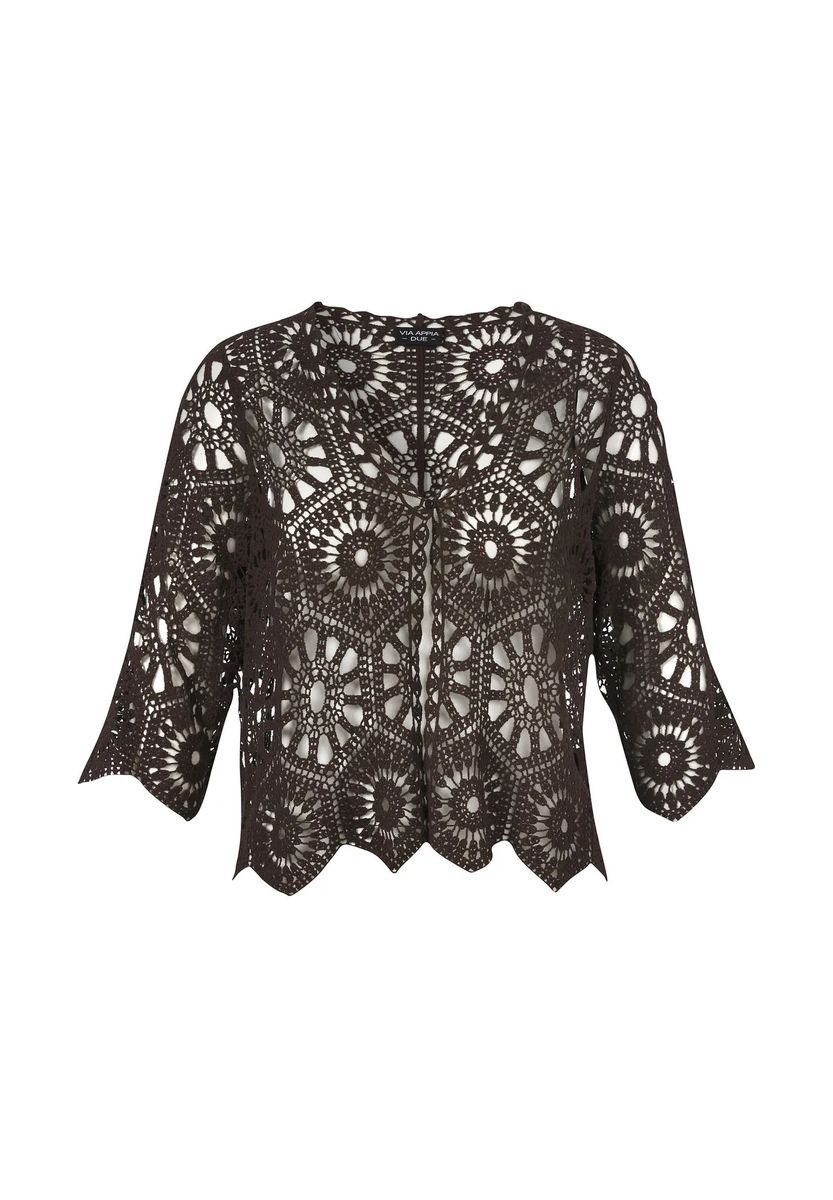 Häkelstrick Ajour Cardigan