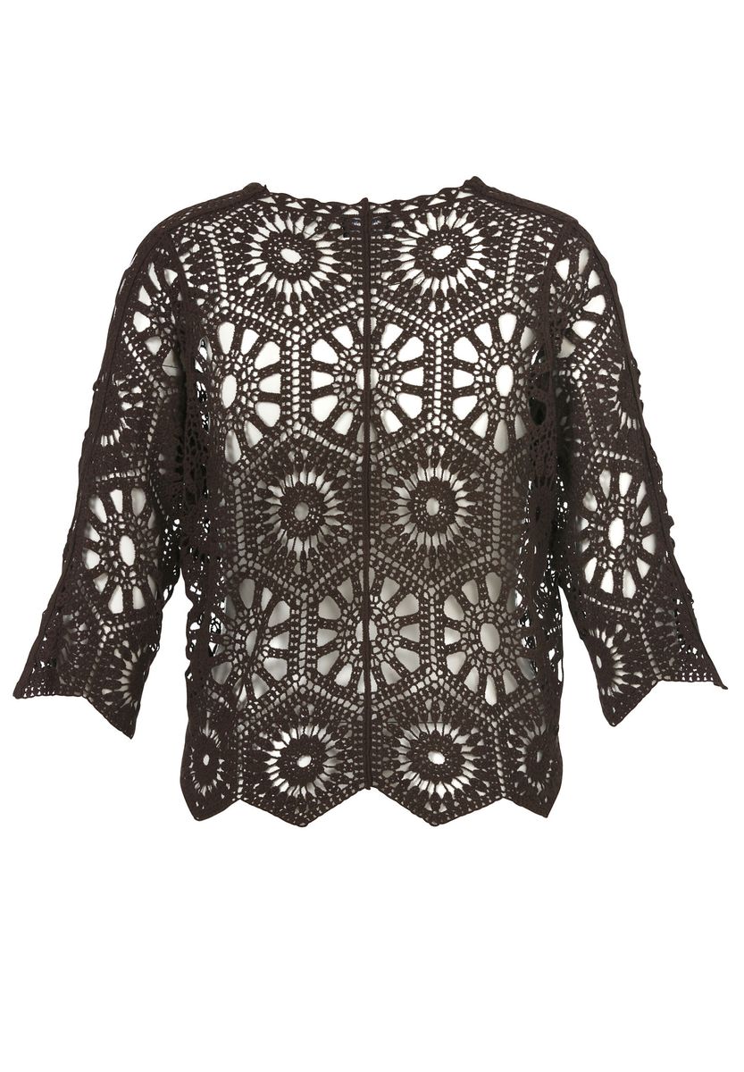 Häkelstrick Ajour Cardigan
