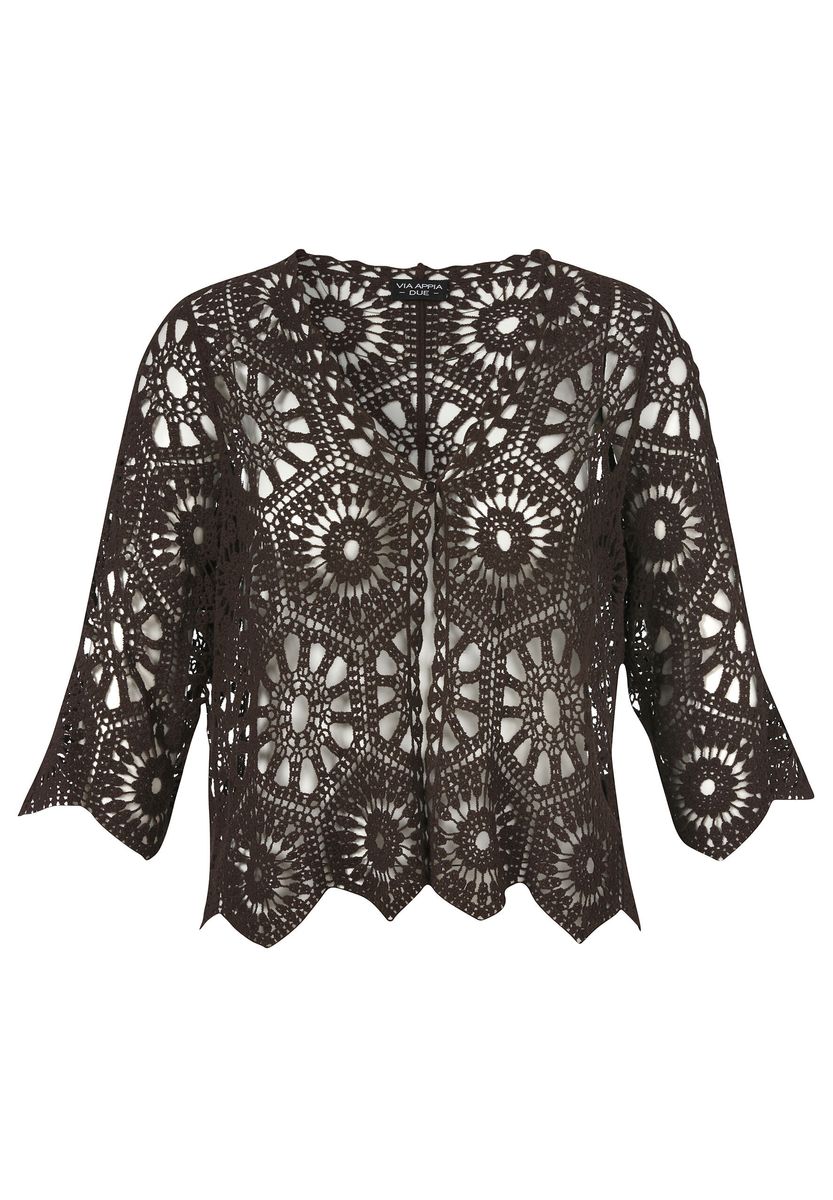 Häkelstrick Ajour Cardigan