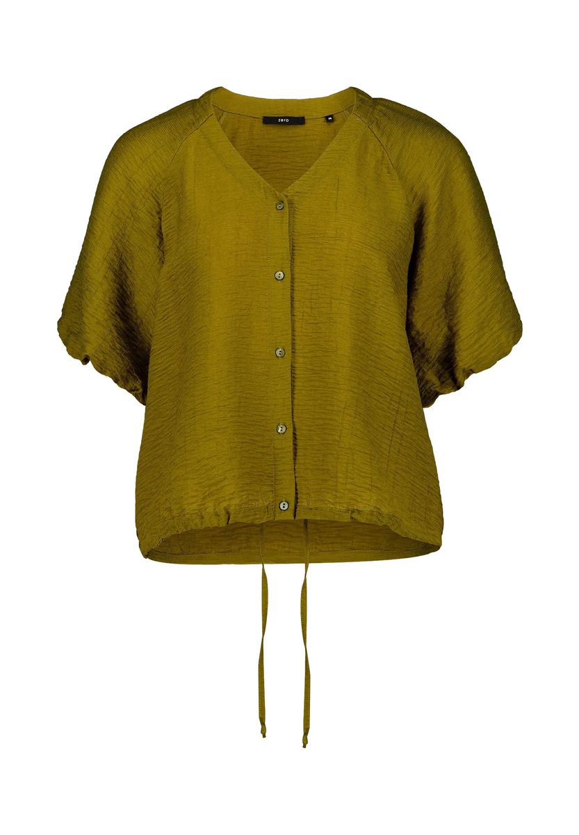 V-Ausschnitt Bluse mit Kordelzug