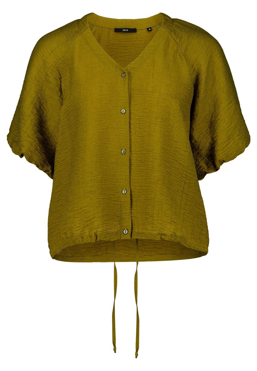 V-Ausschnitt Bluse mit Kordelzug