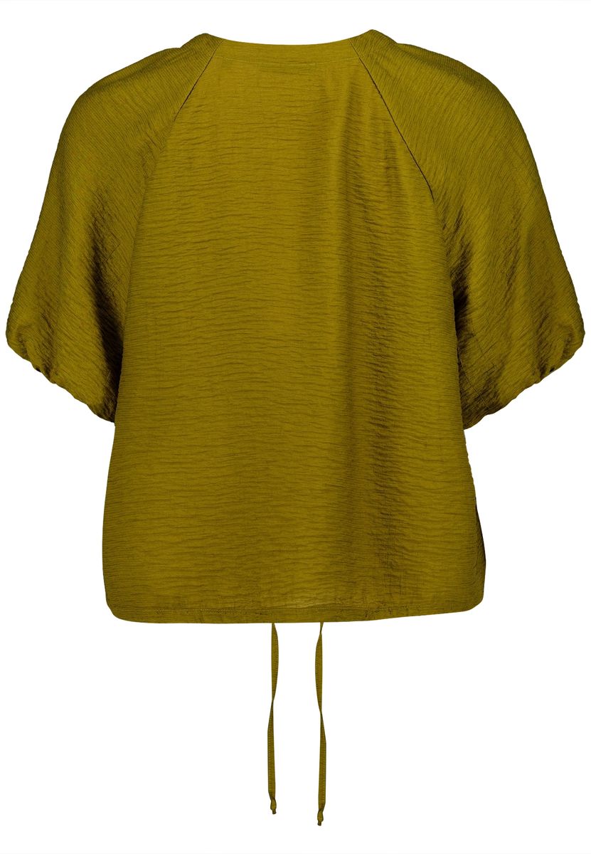 V-Ausschnitt Bluse mit Kordelzug