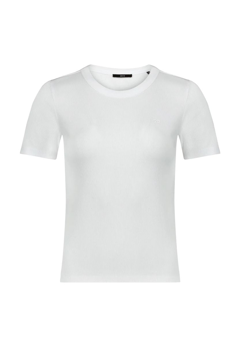 Klassisches geripptes Rundhals-T-Shirt