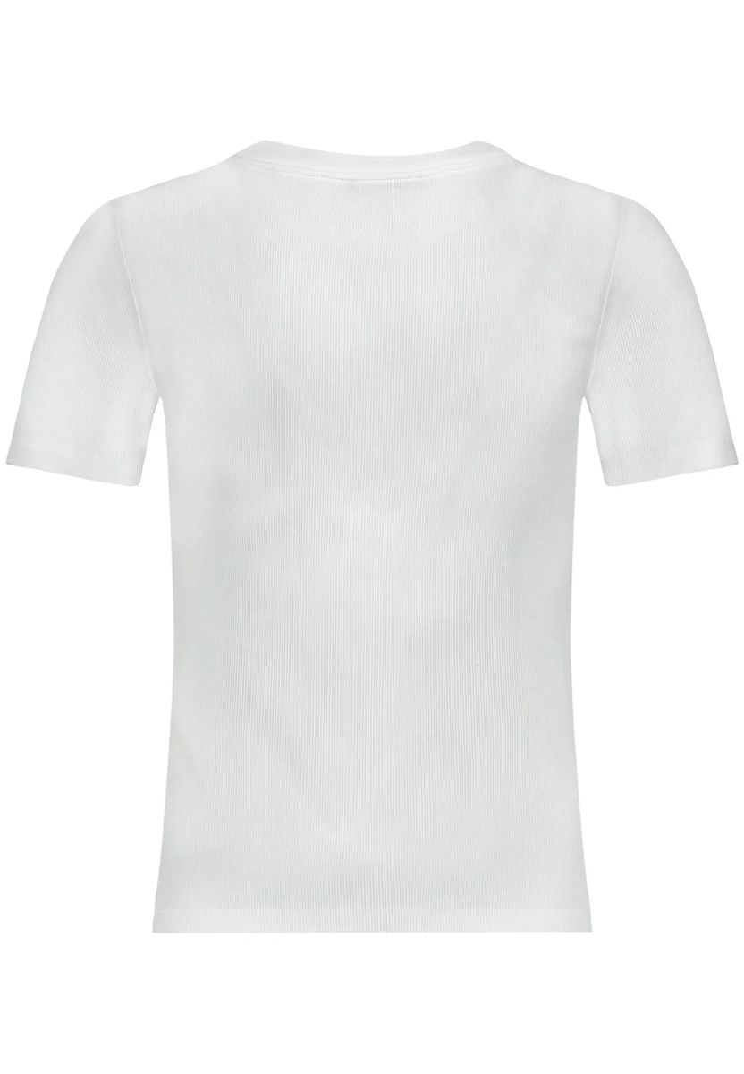 Klassisches geripptes Rundhals-T-Shirt