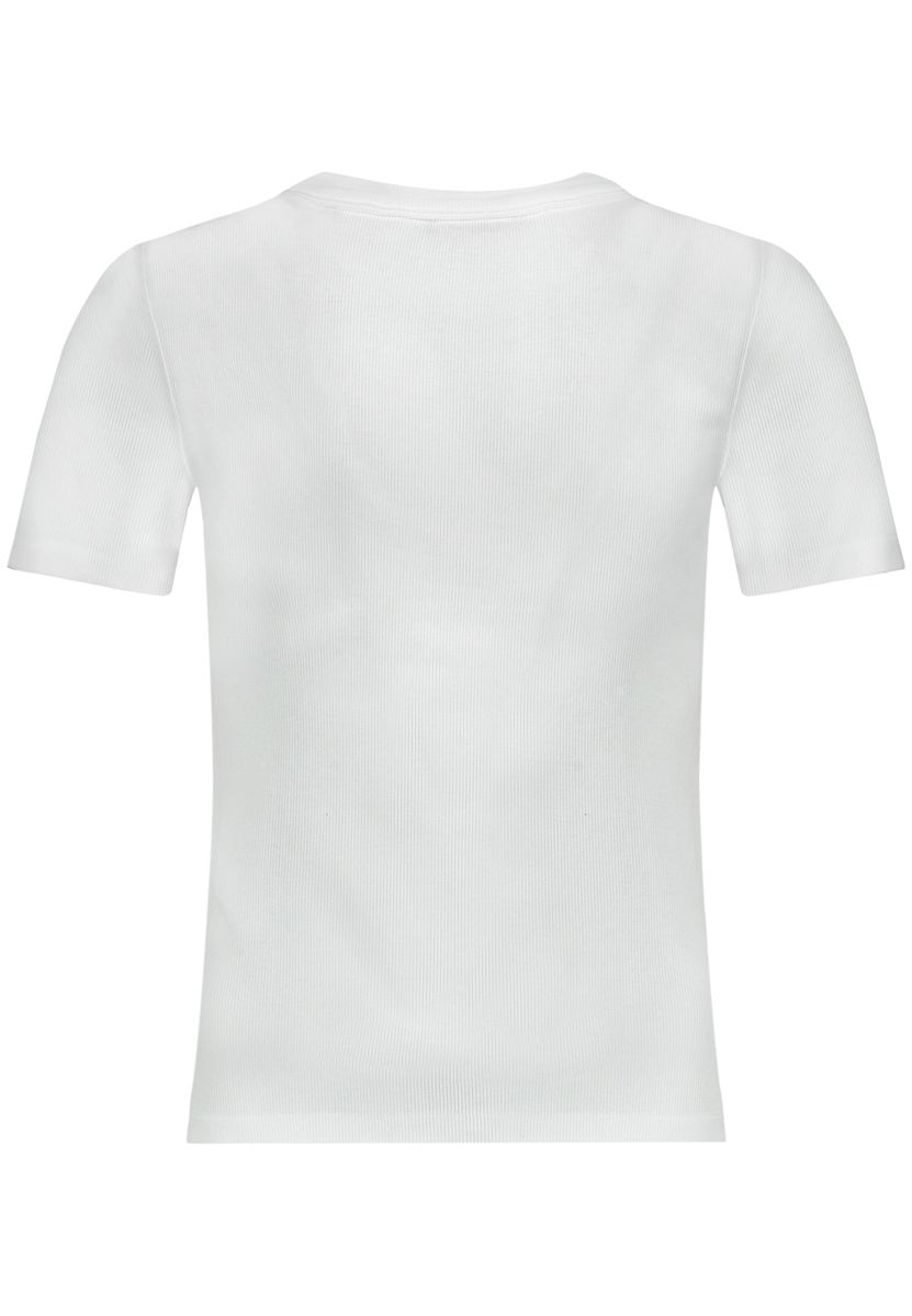 Klassisches geripptes Rundhals-T-Shirt