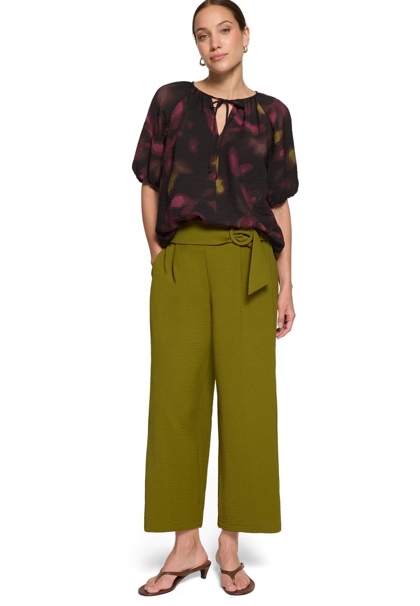 High-Waist Culotte mit Gürtelschnalle