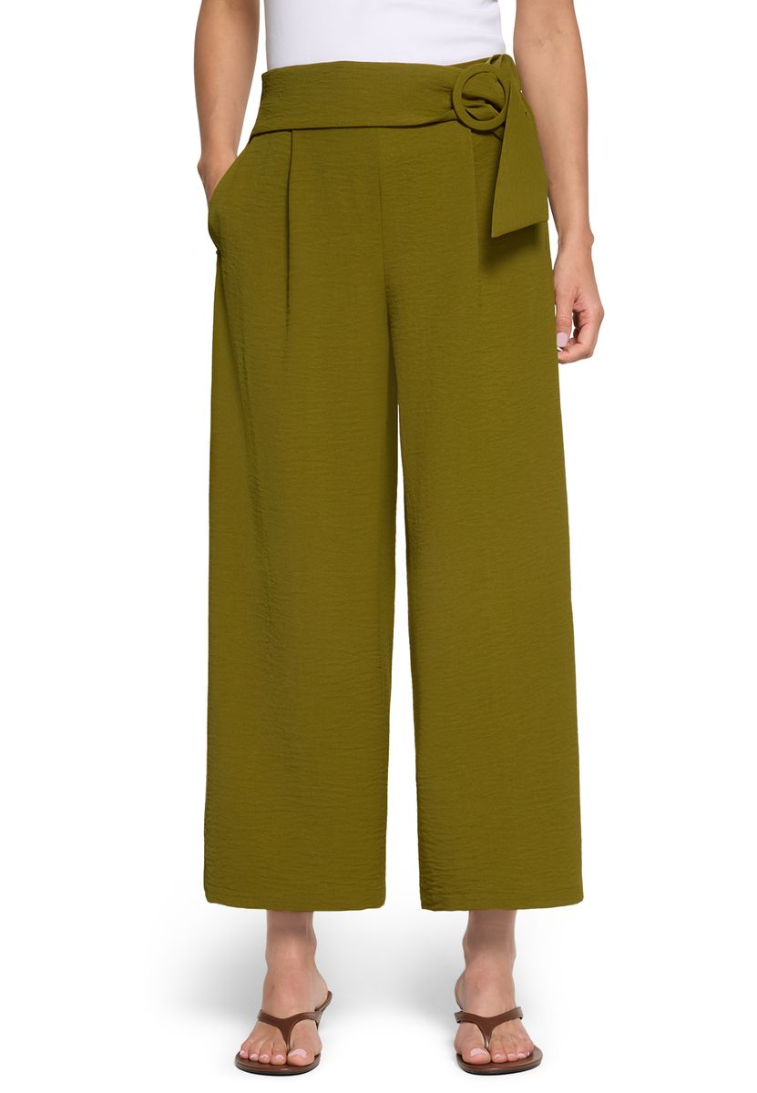 High-Waist Culotte mit Gürtelschnalle