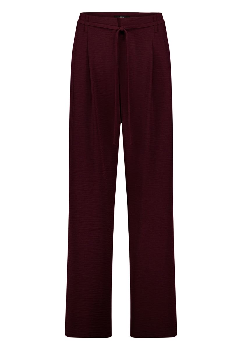 Weite High-Waist-Stoffhose mit Gürtel