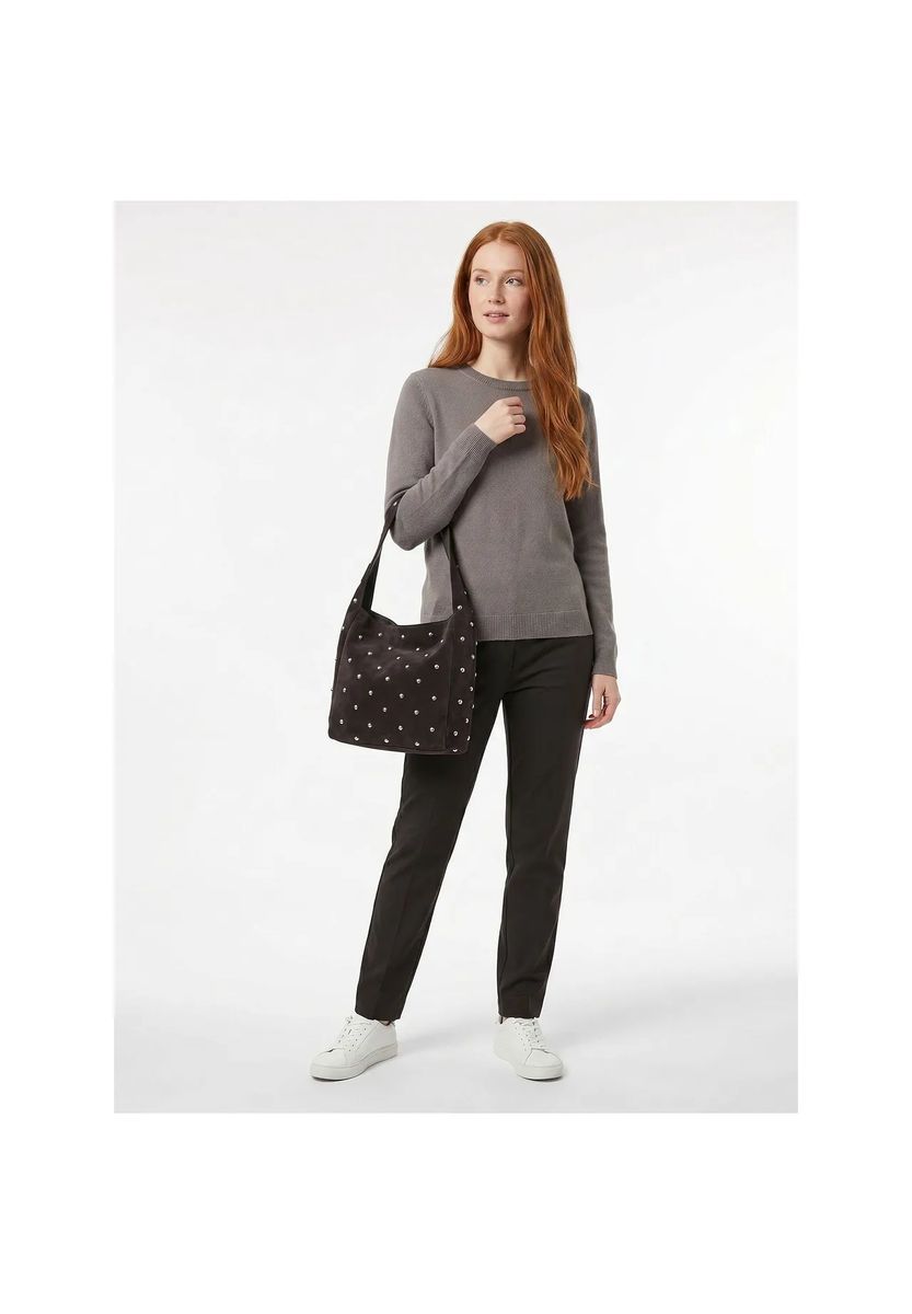 Besetzte Hobo-Tasche aus Wildleder