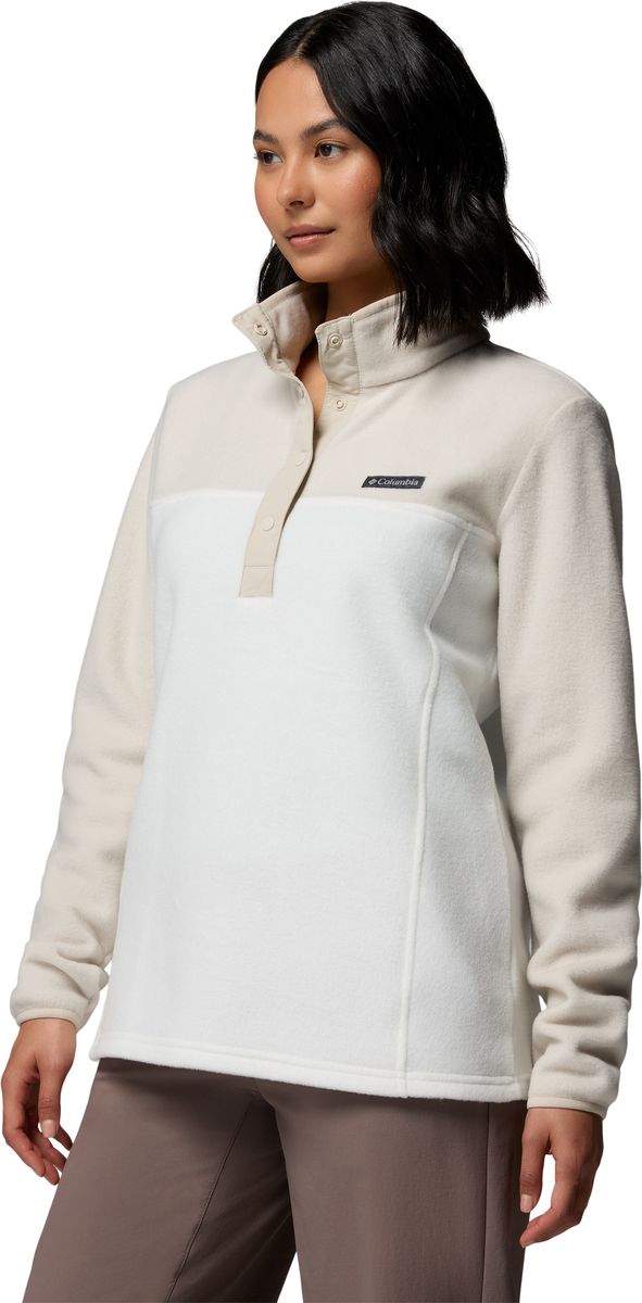 Fleece-Pullover im Colorblock-Design