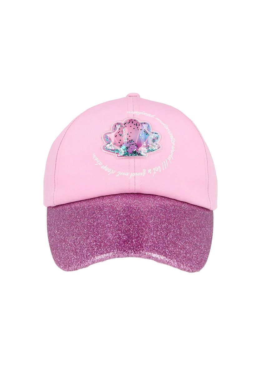 Baseball-Cap mit Muschel-Glitzer-Patch