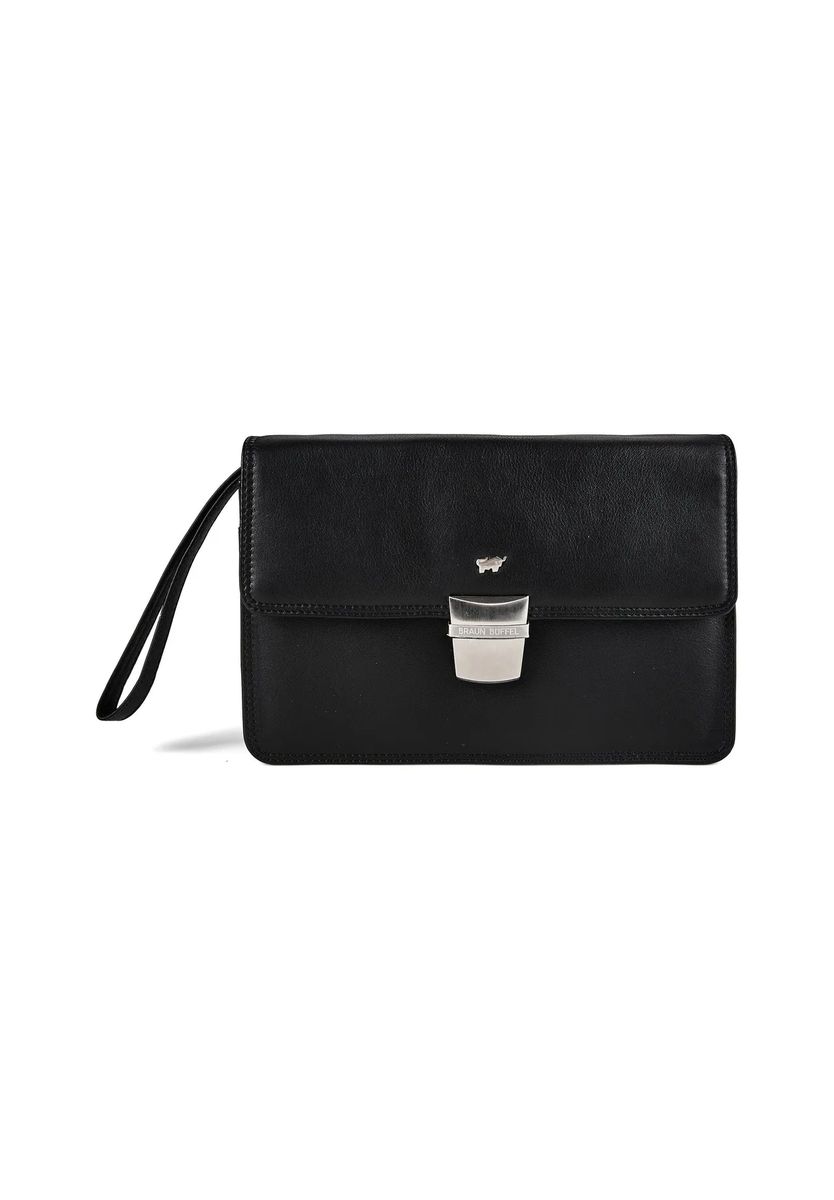 Elegante Leder-Clutch mit Handschlaufe