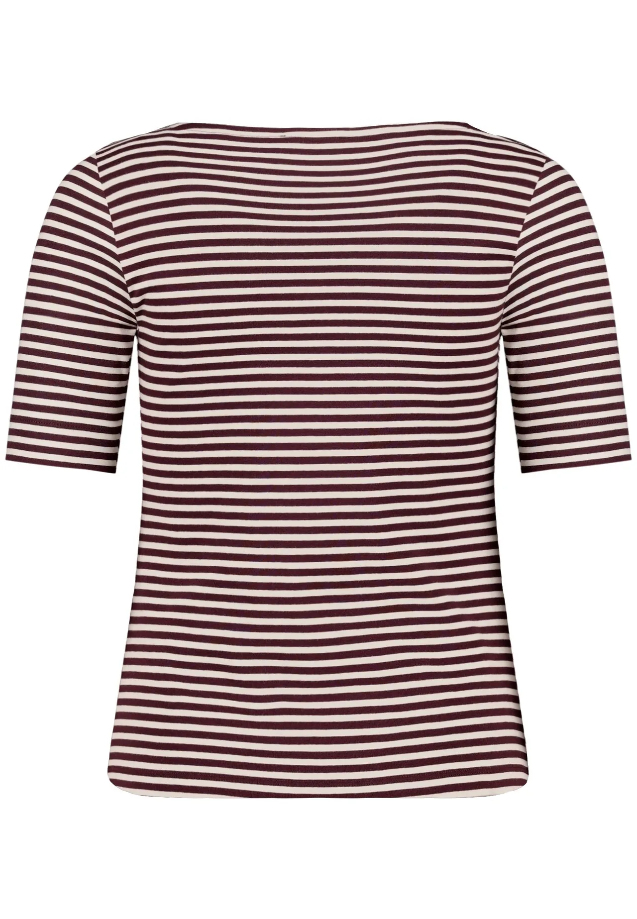 Gestreiftes Halbarmshirt mit U-Boot-Ausschnitt