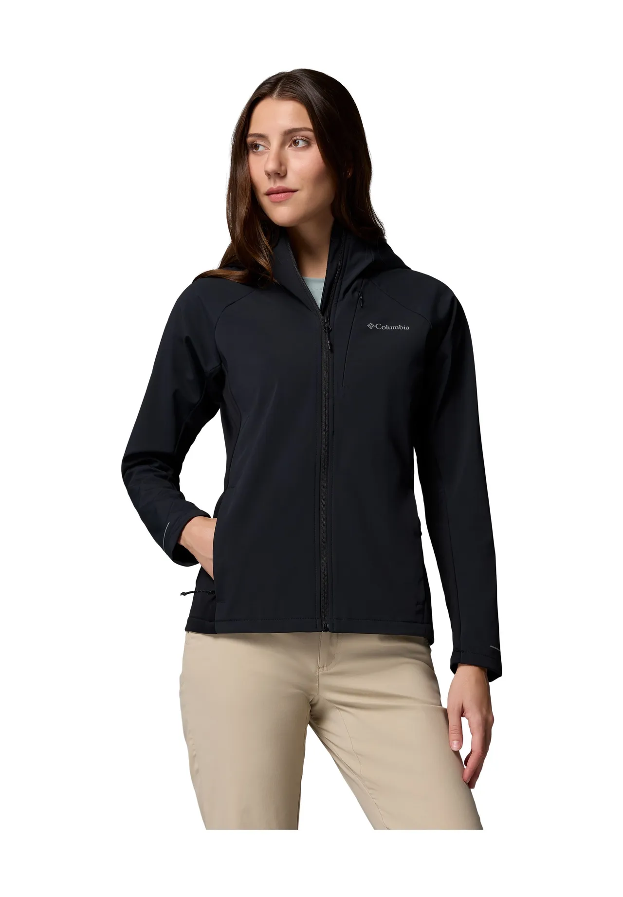 Funktionale Softshelljacke mit Kapuze