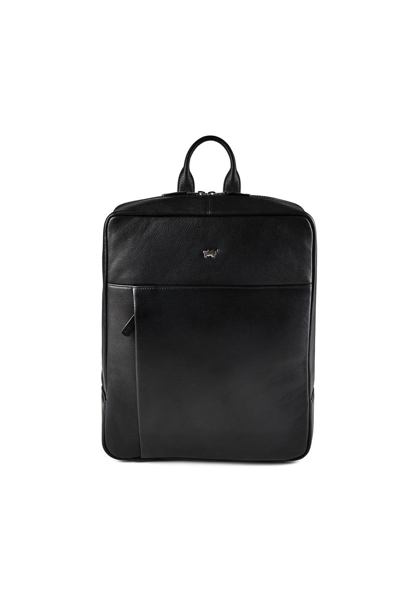 Strukturierter Leder-Laptop-Rucksack