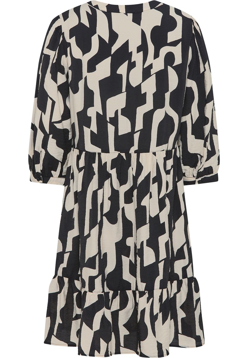Stufenkleid mit geometrischem Print