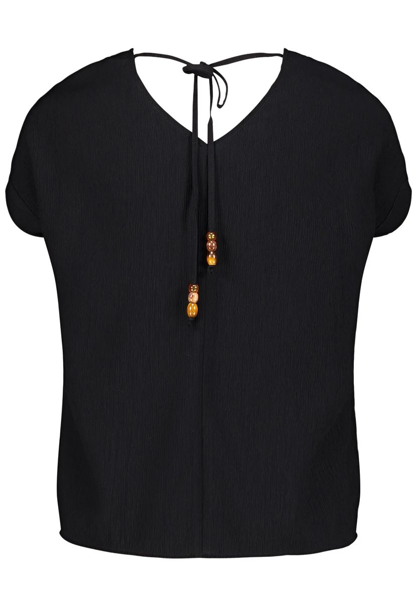 Minimalistische V-Ausschnitt Bluse mit Bindeband