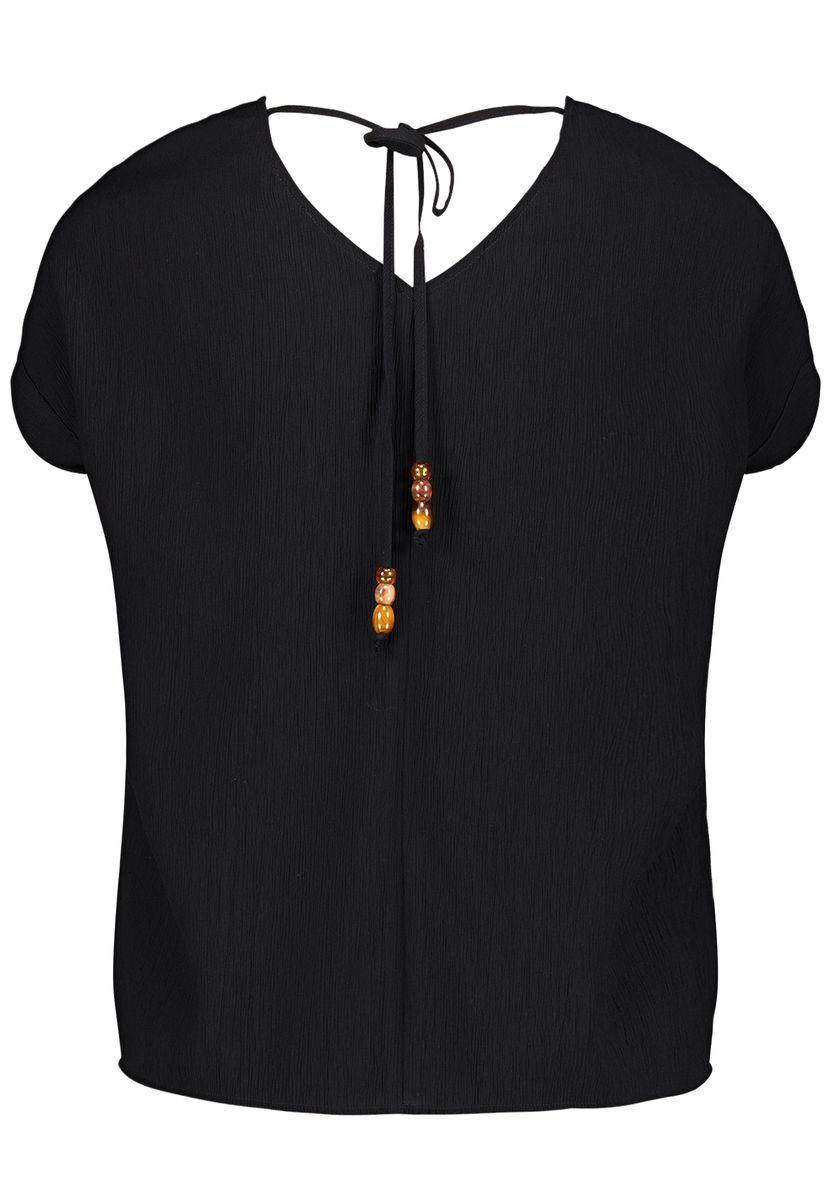 Minimalistische V-Ausschnitt Bluse mit Bindeband