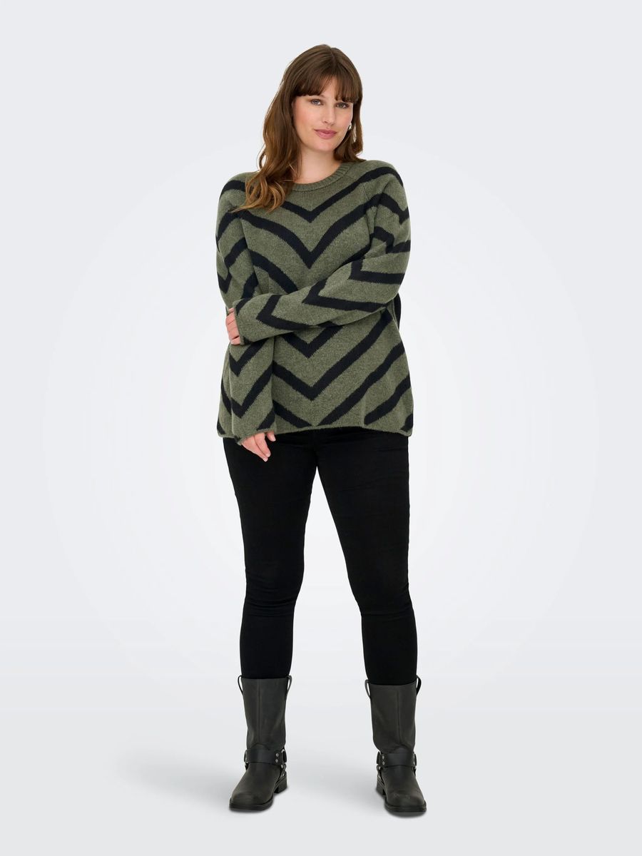 Strickpullover mit Chevron-Muster