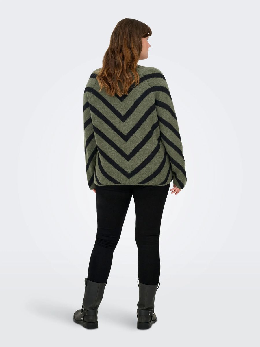 Strickpullover mit Chevron-Muster