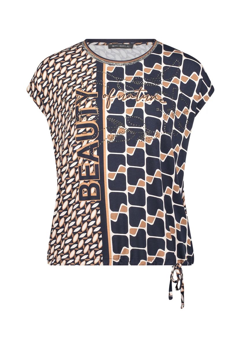 Gemustertes T-Shirt mit Tunnelzug