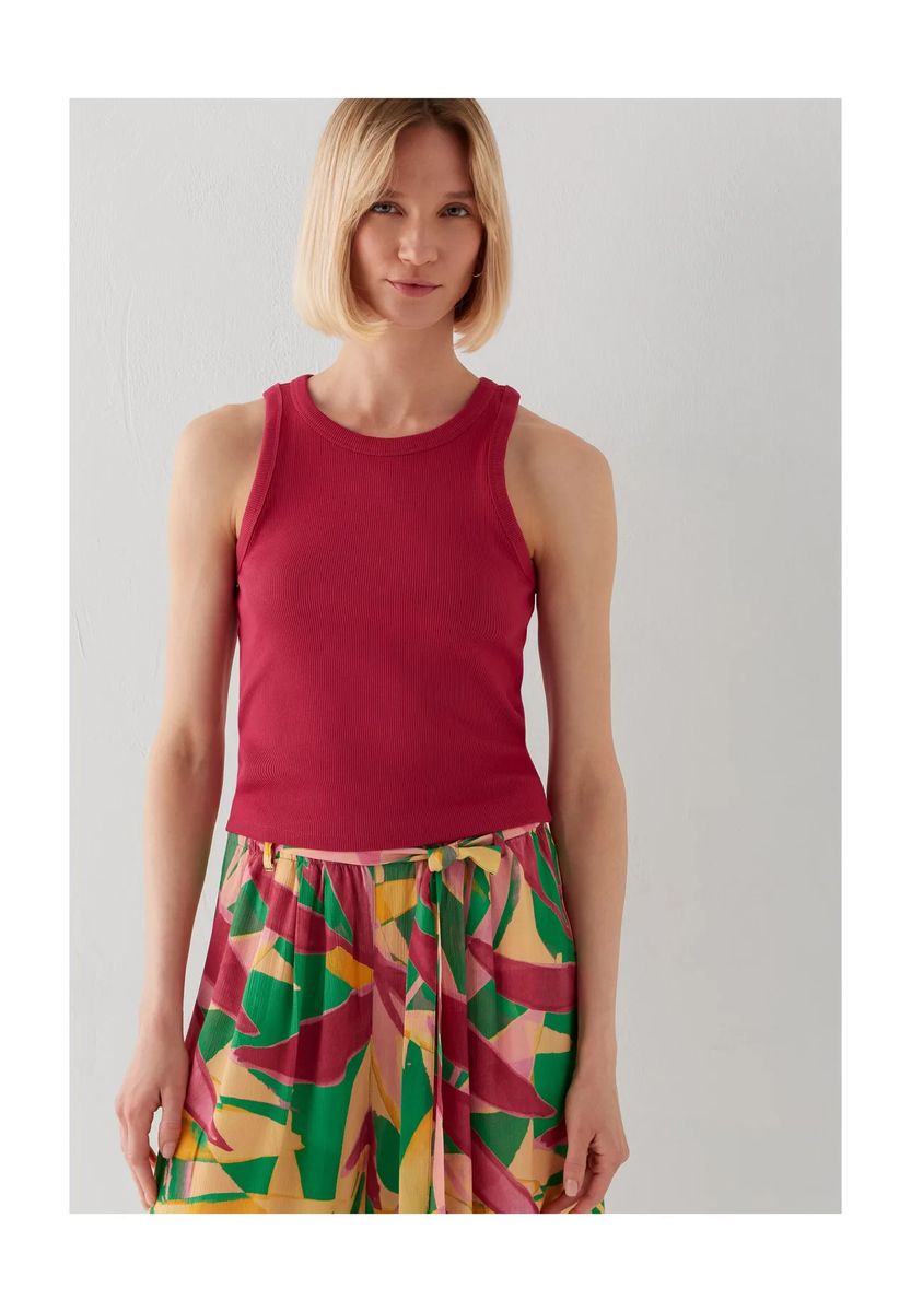 Klassisches Ärmelloses Ripp-Tanktop