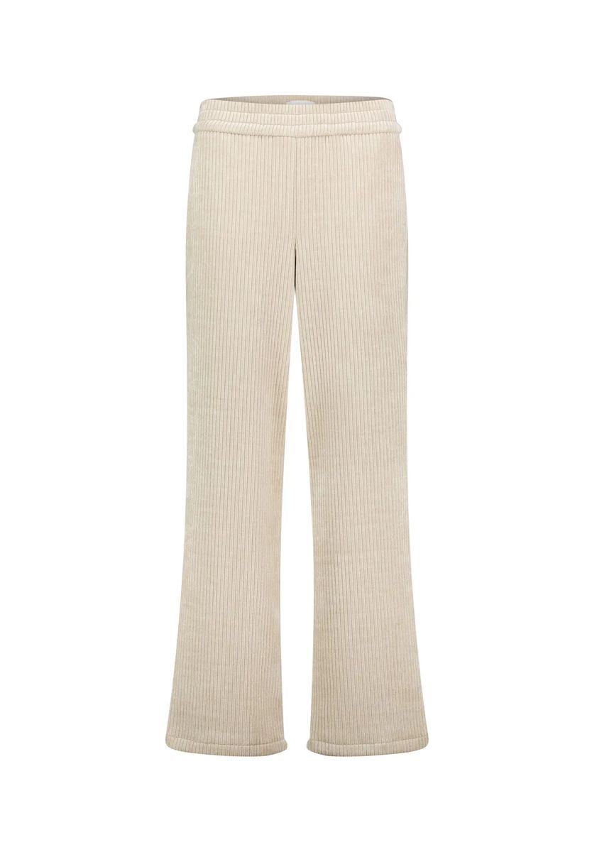 Weit geschnittene gerippte Jerseyhose