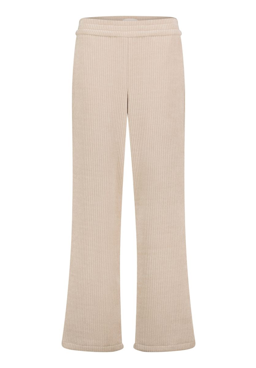 Weit geschnittene gerippte Jerseyhose