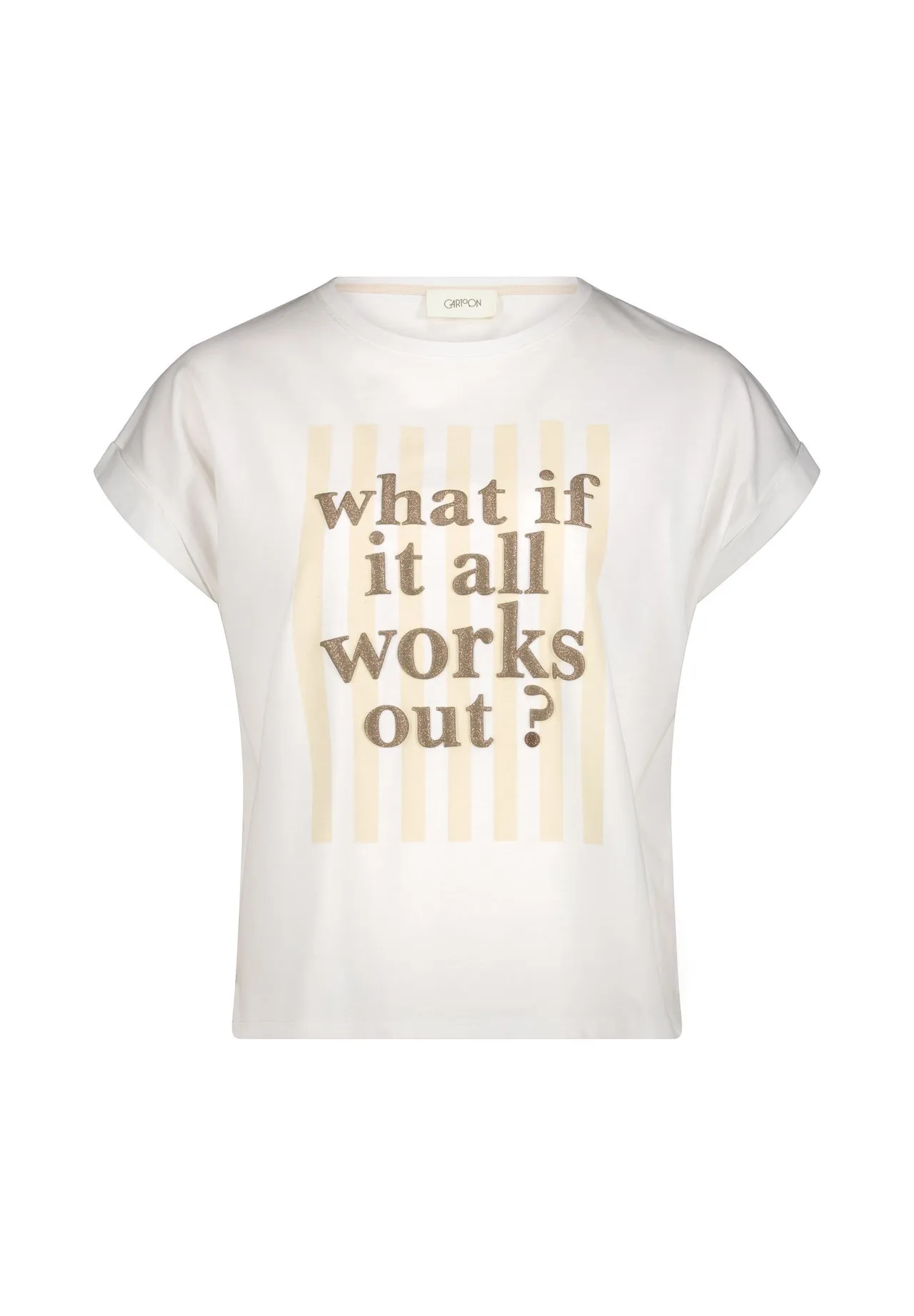 Grafik-T-Shirt mit Glitzer-Details