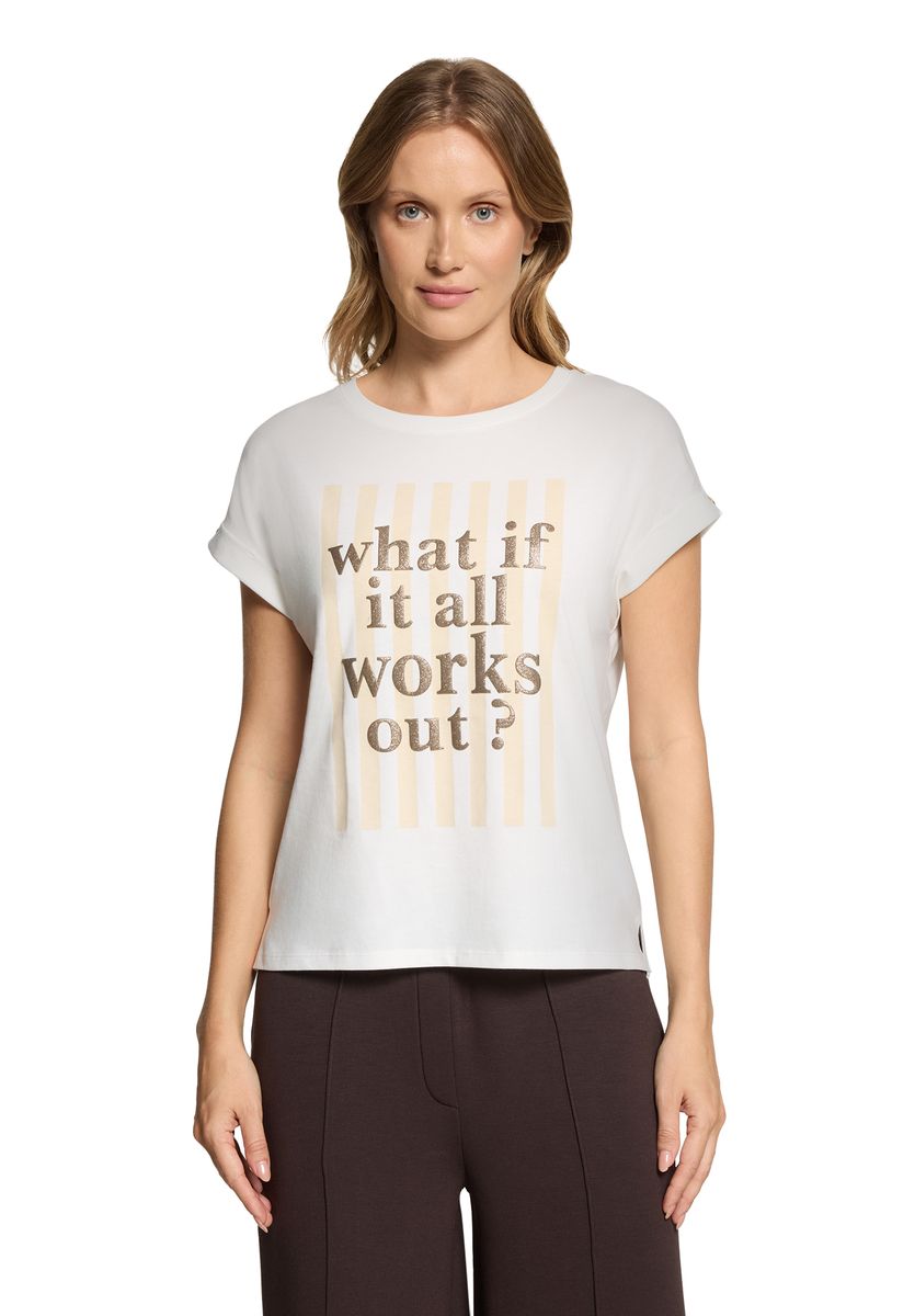 Grafik-T-Shirt mit Glitzer-Details